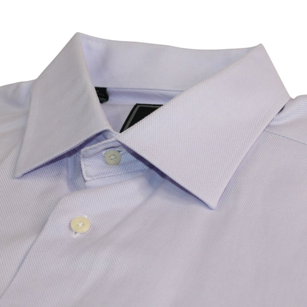 David Donahue Mens Neck 17 Light Purple Dress Shirt Business Attire - Picture 8 of 11